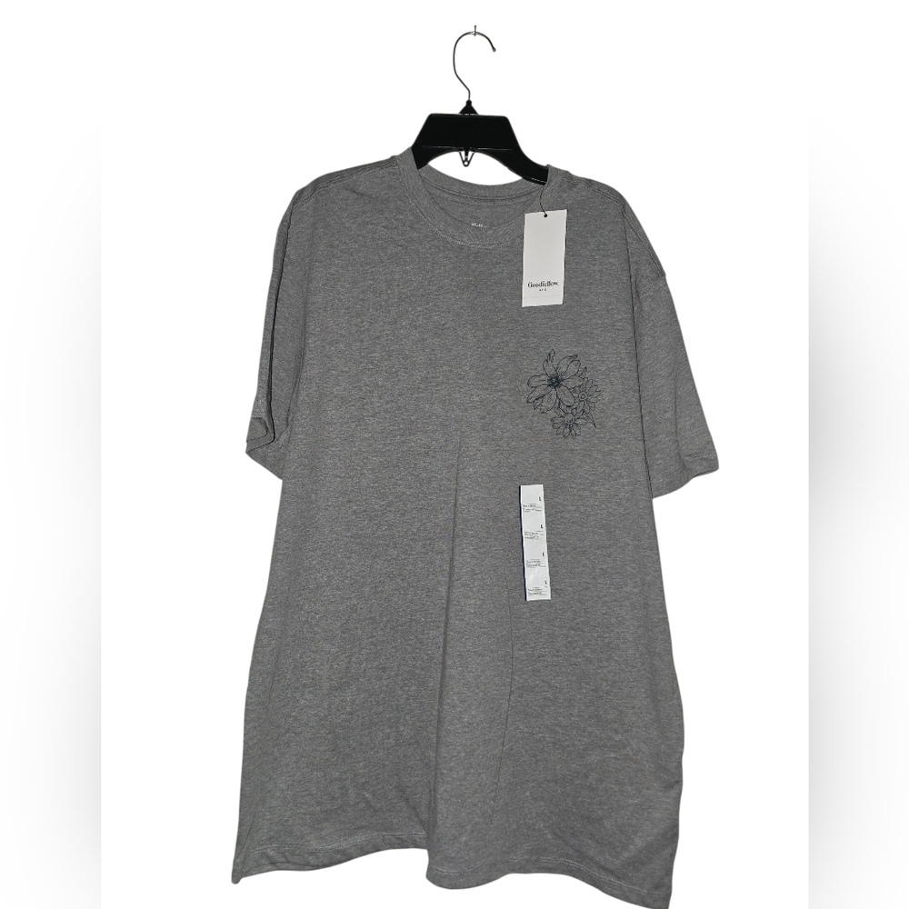 Womens Goodfellow & Co Gray Short Sleeve Tee, Large, NWT!!!